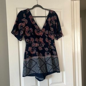 Blue and pink Romper